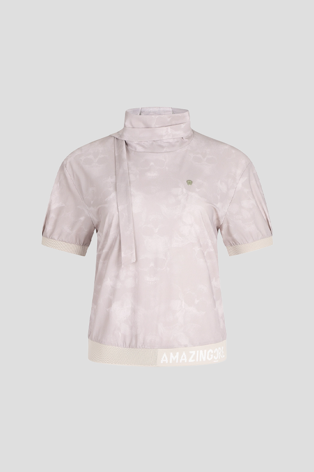 26WOMEN NANOGRAM ALEX PATTERN ACCORDIO TSHIRT-PINK