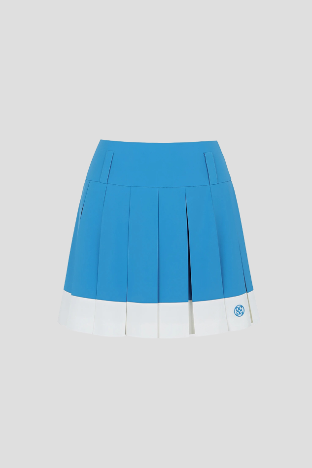 26PLEAT DETAILED SKIRT WOMEN-BLUE
