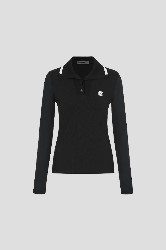 26COOL SLEEVE POLO WOMEN-BLACK