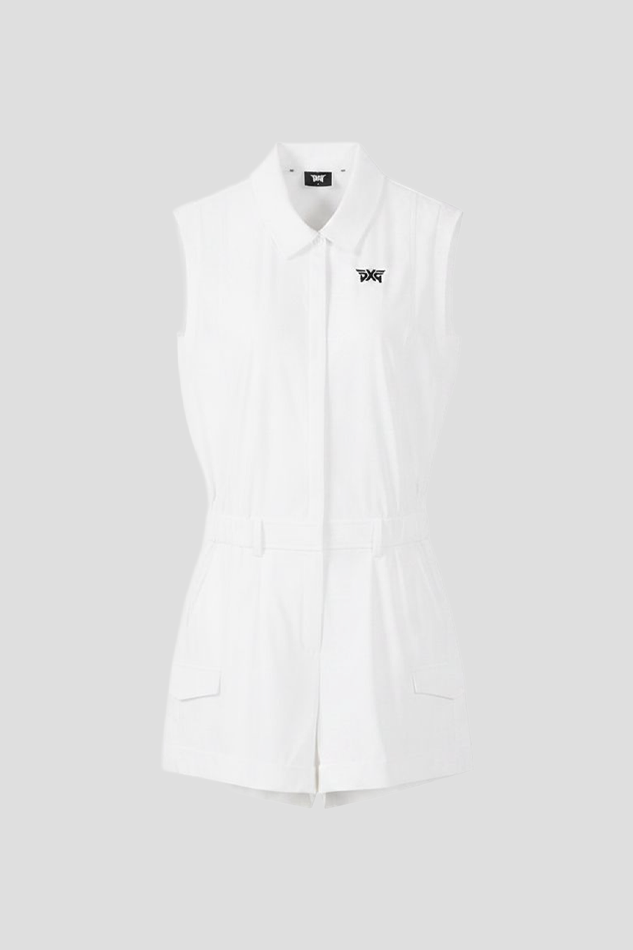 26WOMEN SHORT JUMPSUIT-WHITE