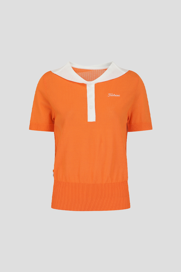 26SPOT SAILOR COLLAR KNIT-ORANGE