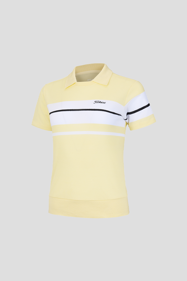 26BLOCK CONTRAST SS POLO W-YELLOW