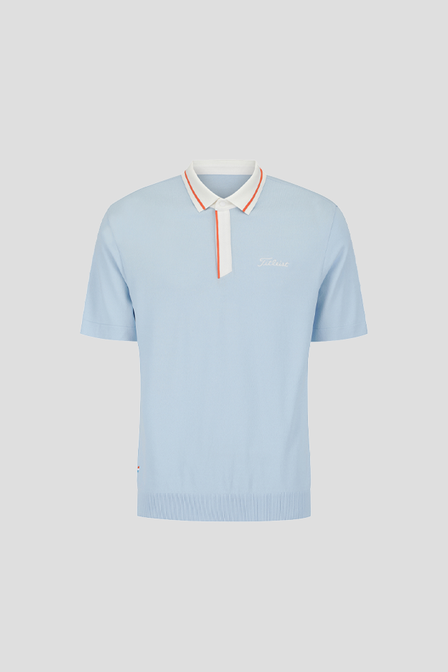 26SPOT POLO SWEATER-BLUE
