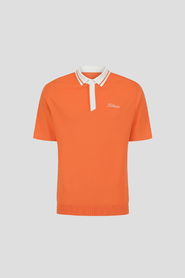 26SPOT POLO SWEATER-ORANGE