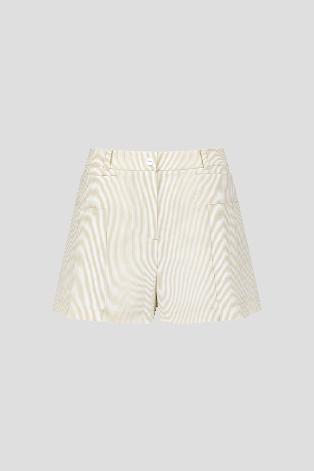 26PLEATED SUMMER SHORTS-BEIGE