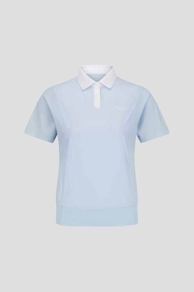 26MESH SS POLO SHIRTS W-SKYBLUE