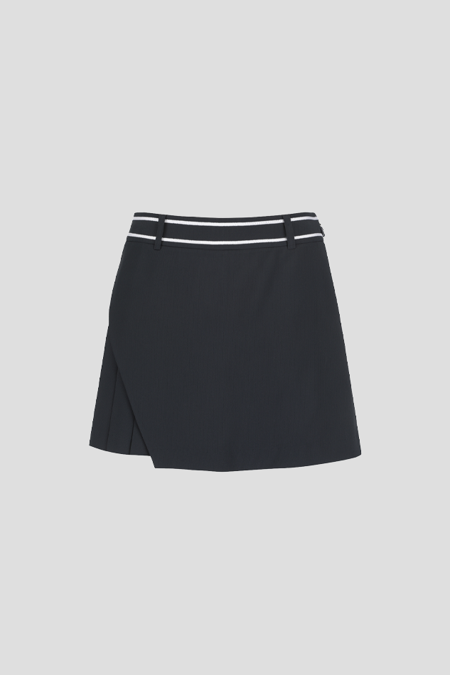 26SIDE PLEATED SKORTS-NAVY