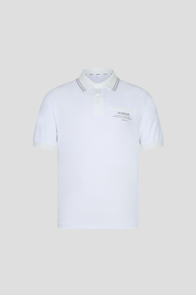 26MEN BASIC PQ COLLARED TSHIRT-WHITE