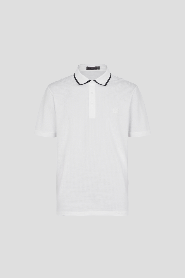 26JERSEY SEERSUCKER POLO MEN-WHITE