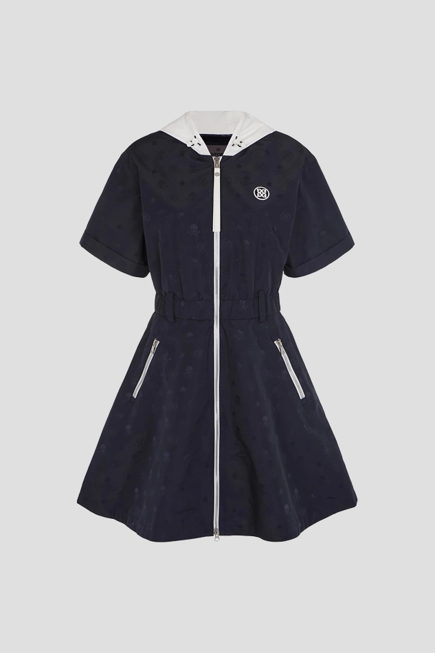 26S JACQUARD DRESS WOMEN-NAVY