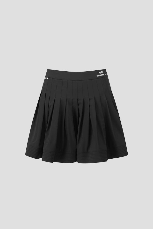 26S WOMEN VOLUME FLARE SKIRTS-BLACK