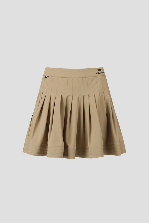 26S WOMEN VOLUME FLARE SKIRTS-KHAKI