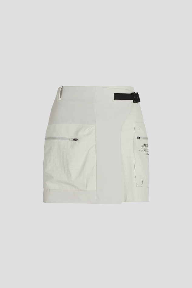 26S WOMEN AIR CIRCUIT CARGO SKIRT-GRAY