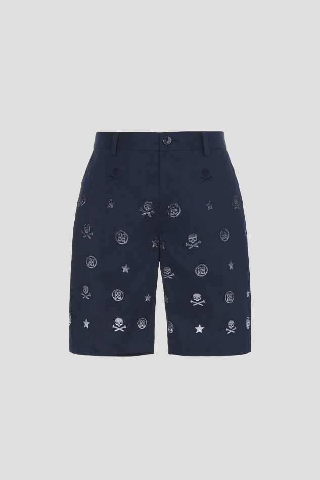 26S GRADATION EMBROIDERY SHORT MEN-NAVY
