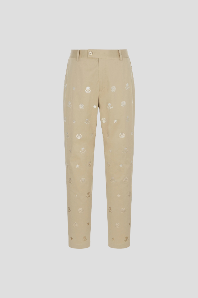 26S GRADATION EMBROIDERY PANT MEN-BEIGE