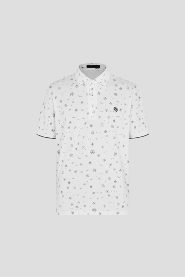 26S FULL PATTERN PIQUE MEN-WHITE