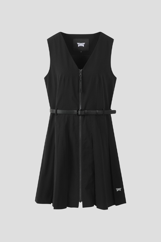 26S WOMEN ZIP UP ONEPIECE-BLACK