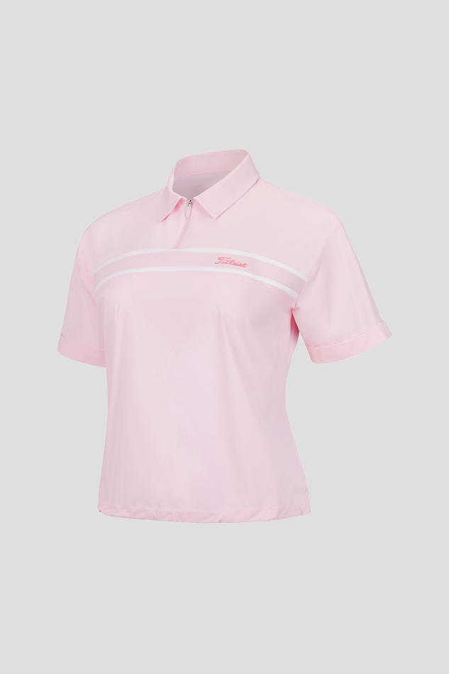 26S WOVEN SS ROUND SHIRTS W-PINK