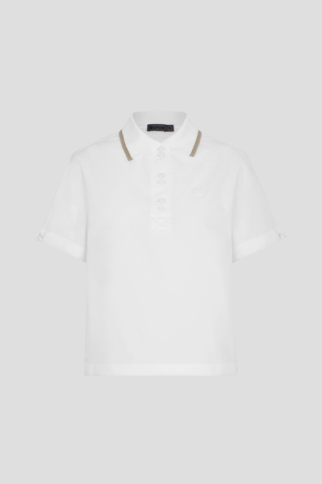 26SEERSUCKER POLO WOMEN-WHITE