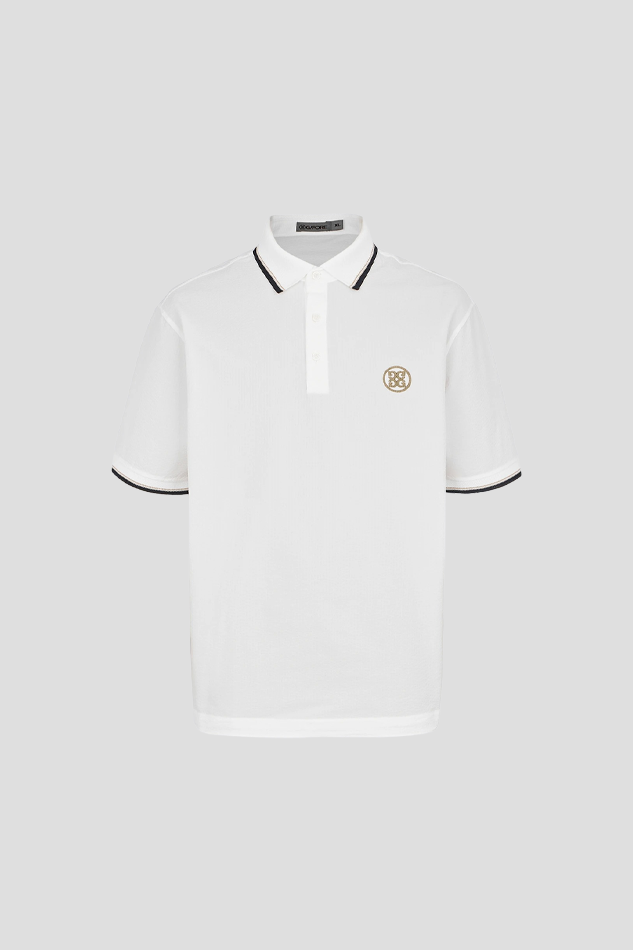 26WOVEN SEERSUCKER POLO MEN-WHITE