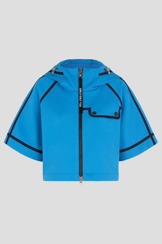 26HALF SLEEVE JERSEY JACKET WOMEN-BLUE