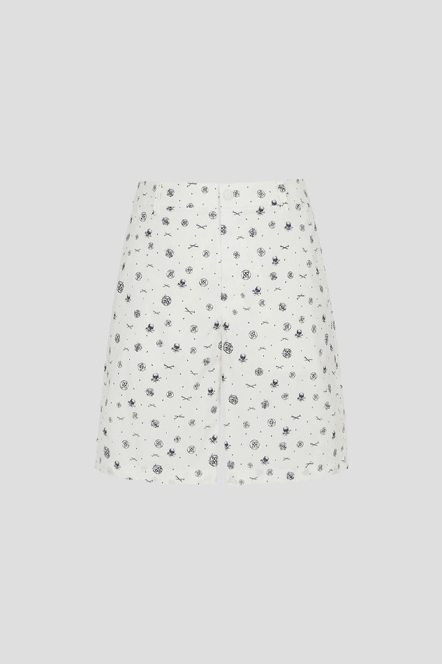 26SIDE SLIT SHORT MEN-WHITE