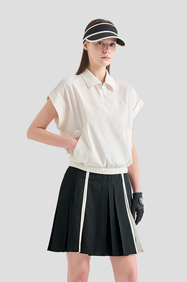 26HALF SLEEVE SLIT WATER REPELLENT TEE-WHITE