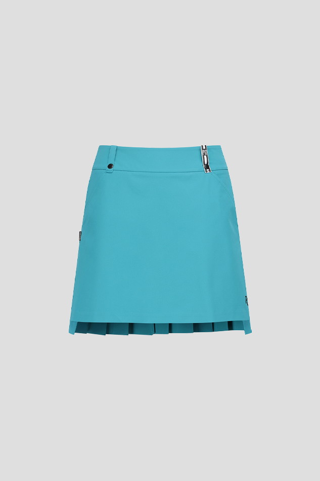 26WOMEN ASYMMETRICAL PLEATED CULOTTE SKIRT-MINT