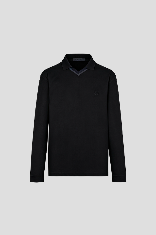 26SUMMER LONGSLEEVE POLO MEN-BLACK