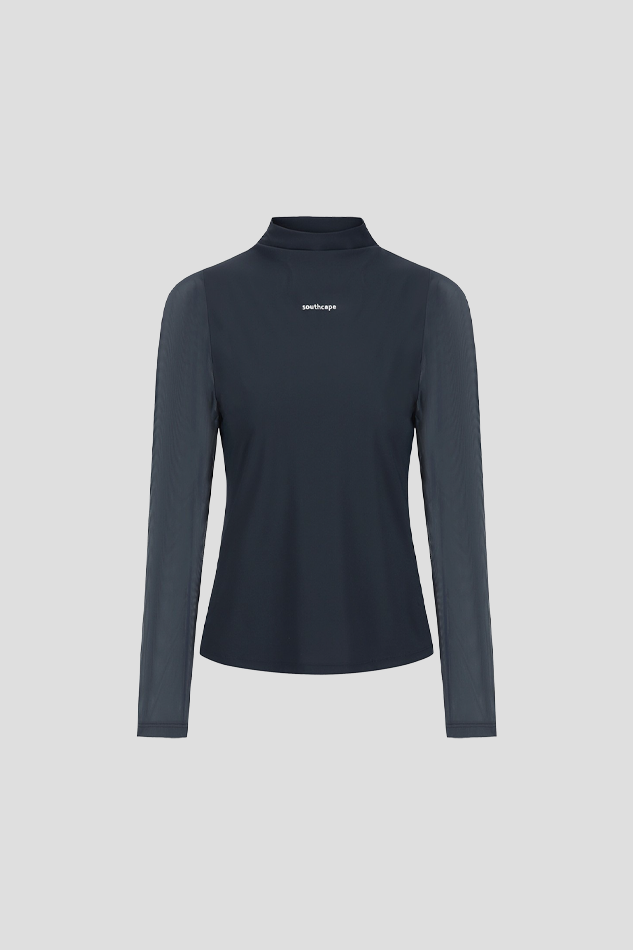26WOMEN SHEER HIGH NECK BASE LAYER ICE-DARKGRAY