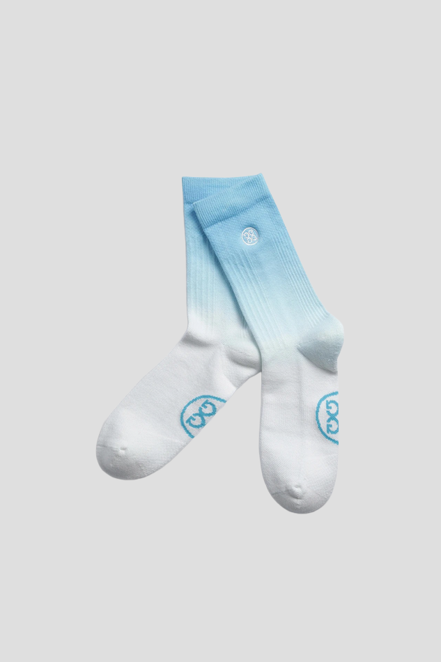 26GRIDIENT CREW SOCK MEN-LIGHTBLUE