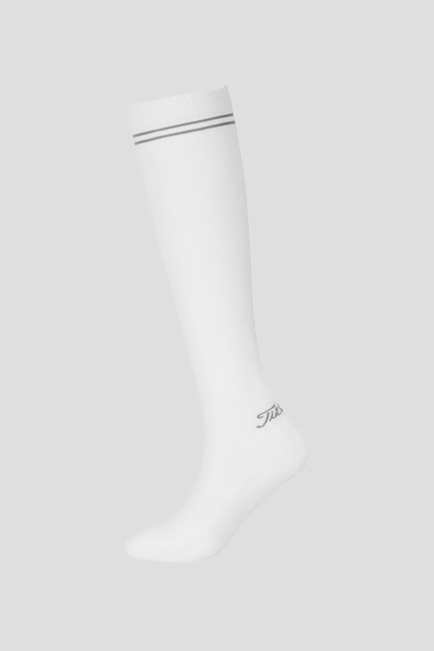 26BASIC KNEE SOCKS W-WHITE