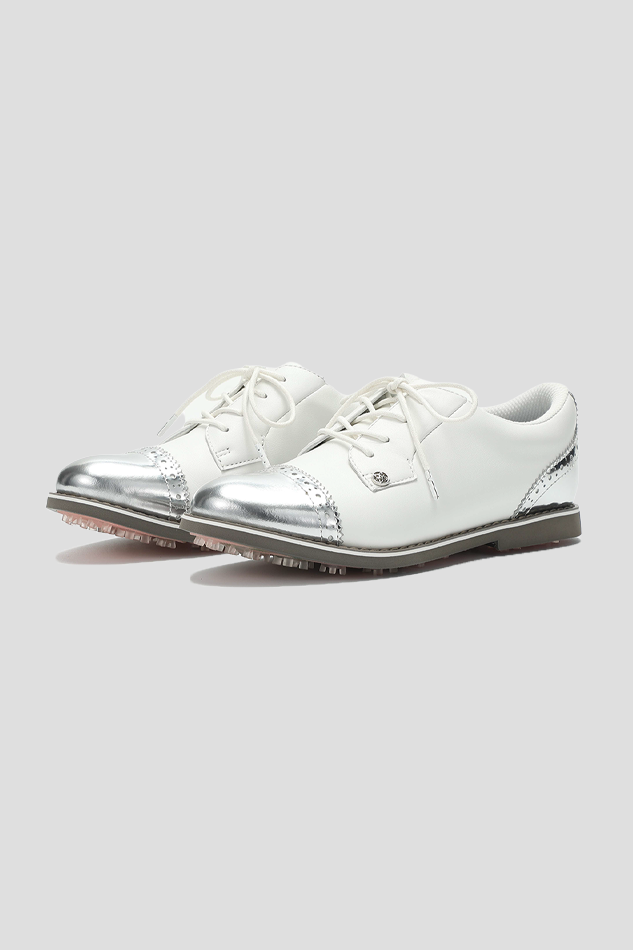 26WOMEN CAP TOE GALLIVANTER GOLF SHOES-SILVER
