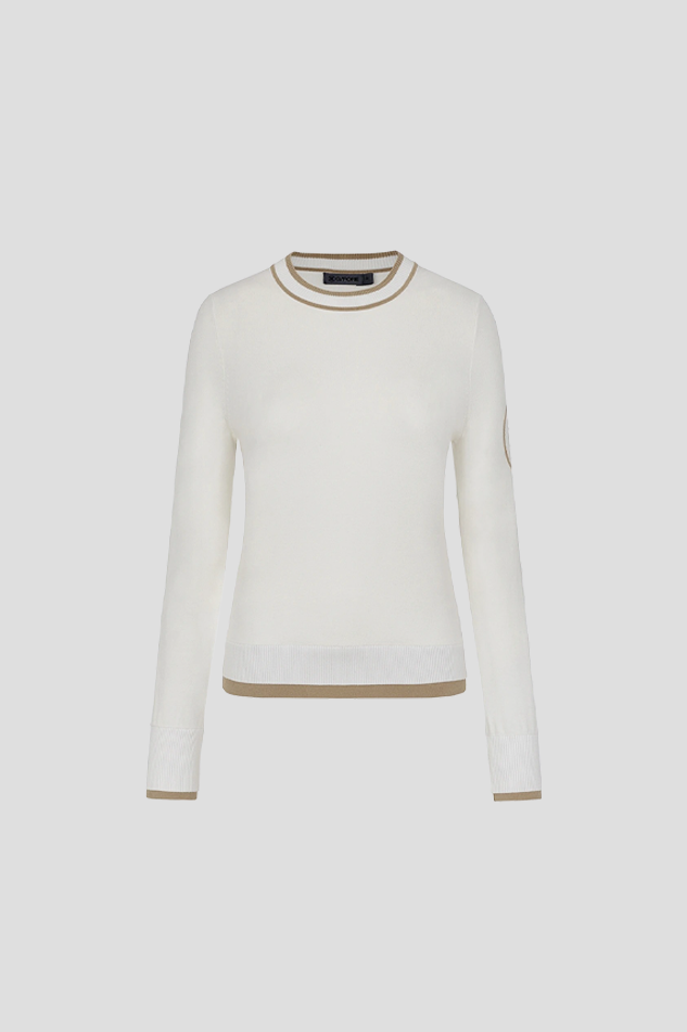 26ROUND PULLOVER WOMEN-IVORY