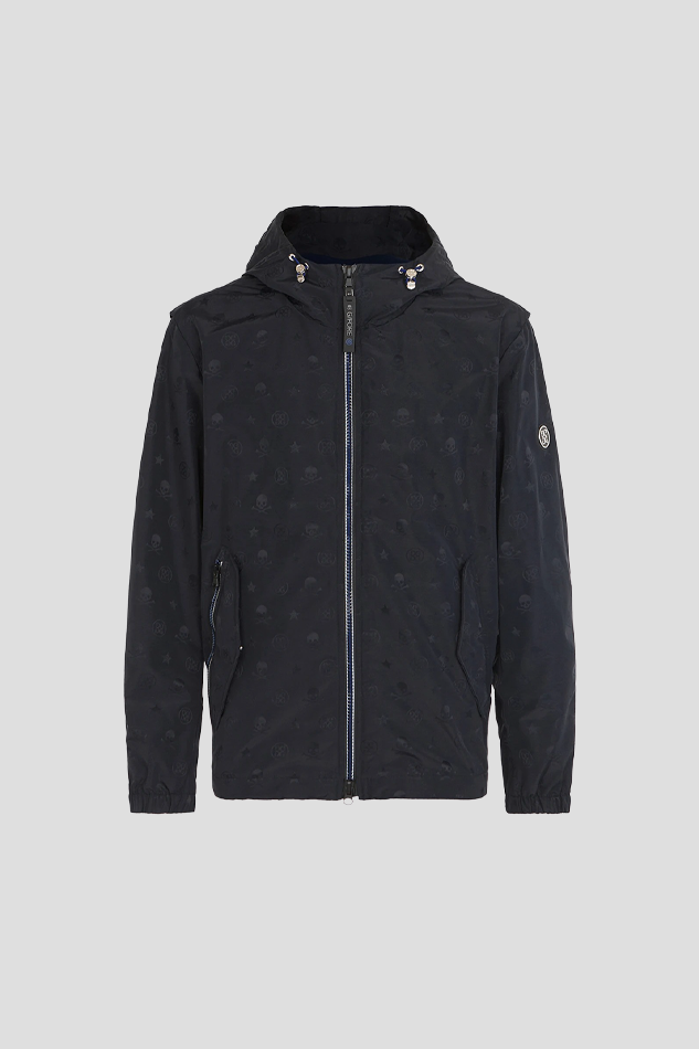 26JACQUARD SET UP HOODED JACKET MEN-NAVY