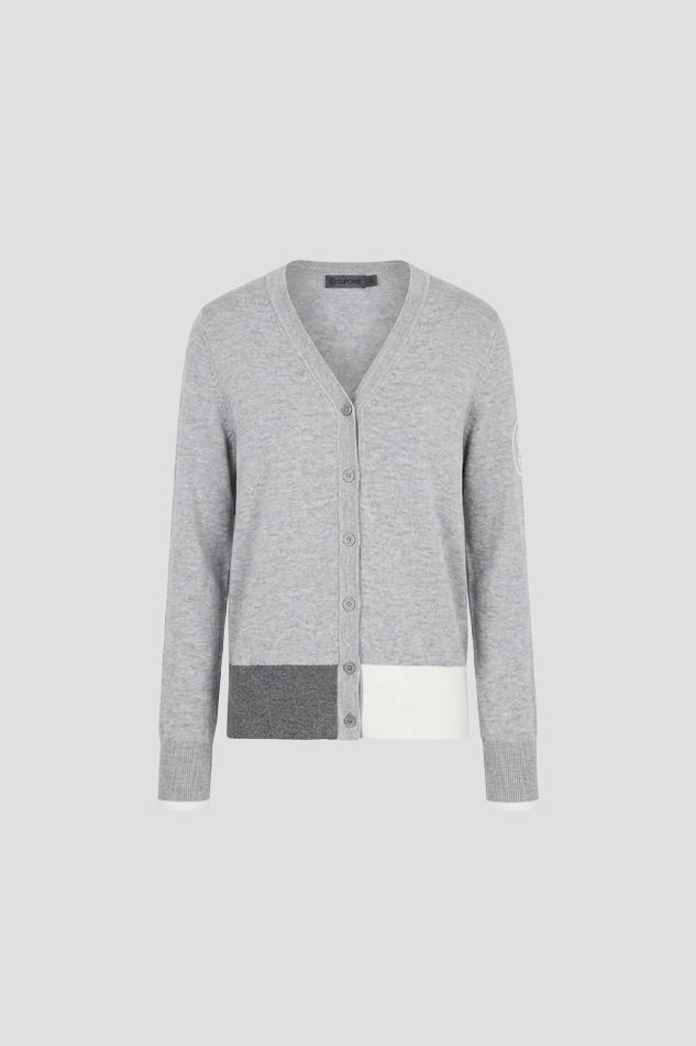 26CASHMERE CARDIGAN WOMEN-GRAY