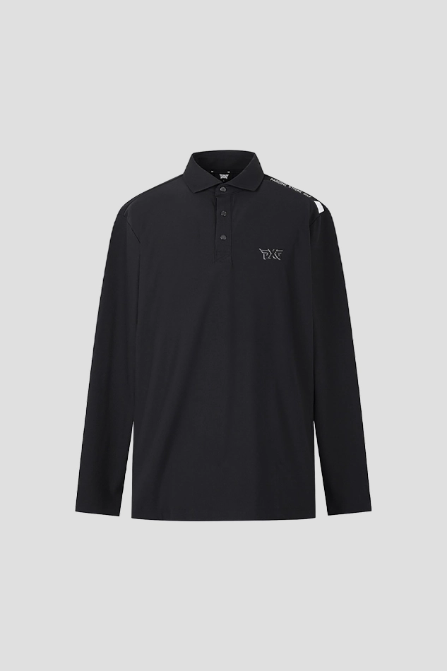 26MEN ESSENTIAL COLLAR LONG SLEEVE-BLACK
