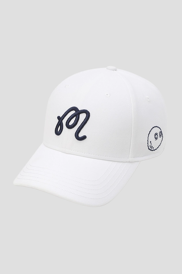 26M POINT COLOR BLOCK BALL CAP-WHITE