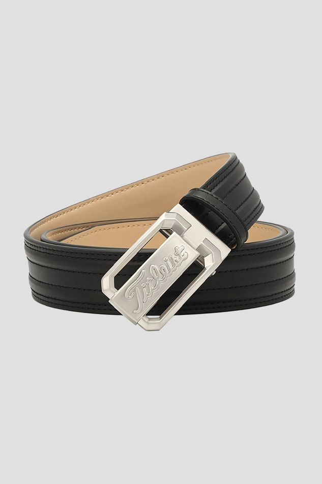 OUTDOOR GENUINE LEATHER GOLF BUSINESS SPORTS BELT-BLACK
