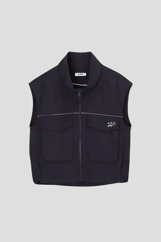 2026 FALL WOMEN SIMPLE SPORTS VEST-NAVY