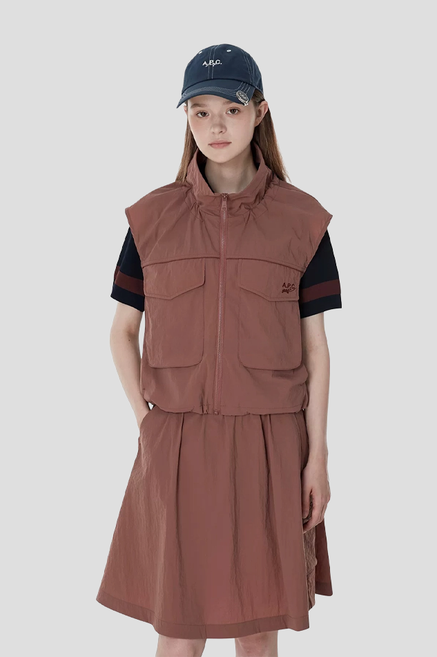 2026 FALL WOMEN SIMPLE SPORTS SKIRT-BROWN