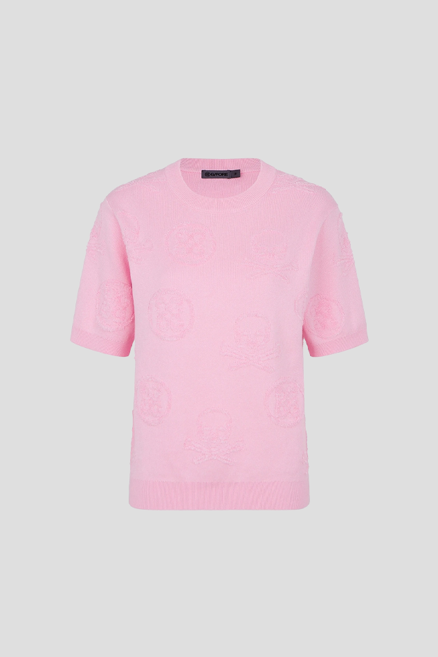 26NEW JACQUARD PULLOVER WOMEN-PINK