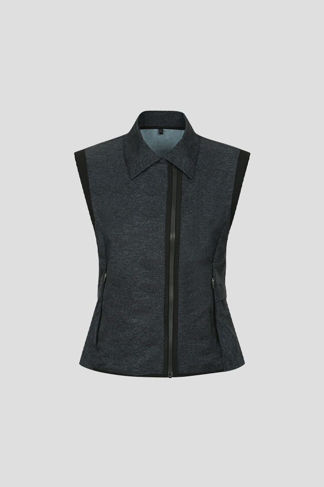 2026WOMEN ENGINEERED INDIGO VEST-NAVY