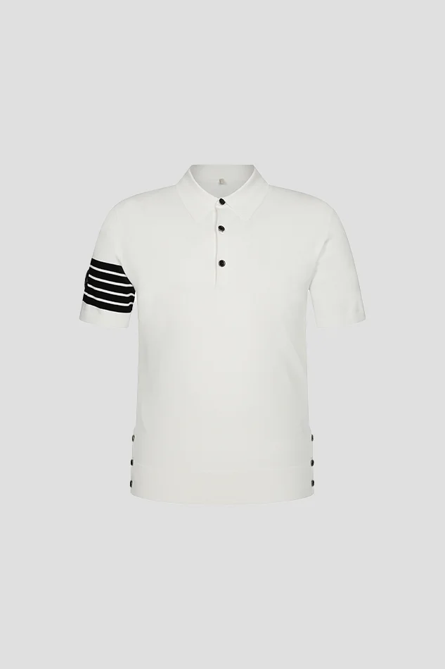 MEN GHOST POLO COLLAR SWEATER