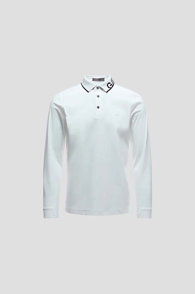 LOGO-COLLARED TECH POLO