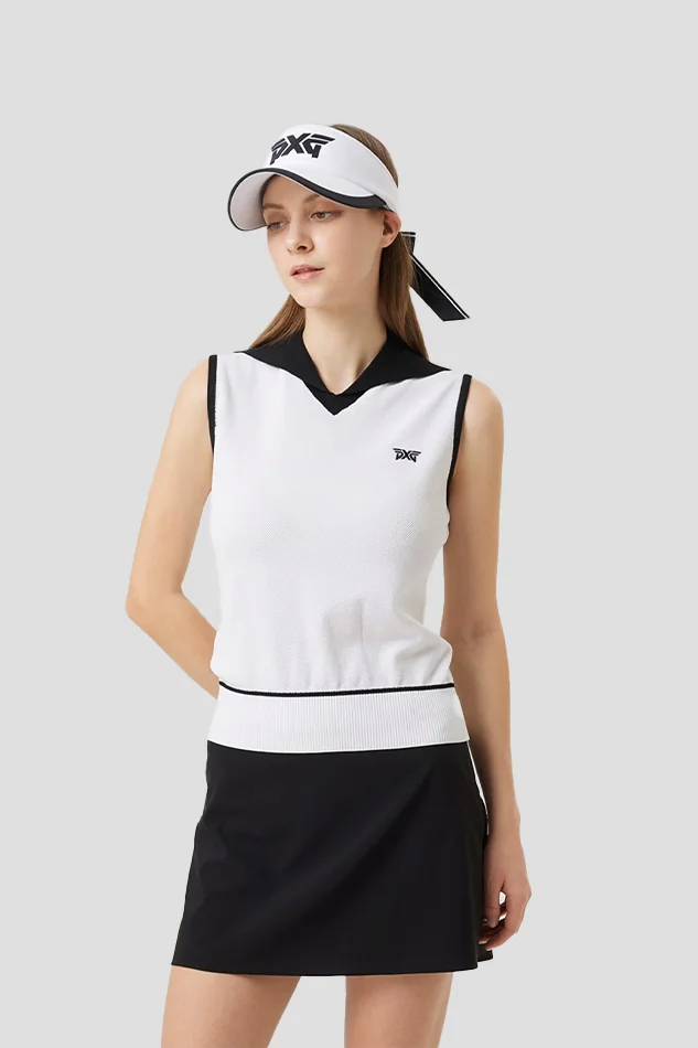 WOMENS SUMMER COLLARED KNIT VEST