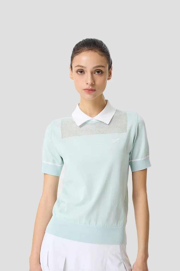 WOMENS SUMMER SEE-THROUGH SHORT SLEEVE KNIT